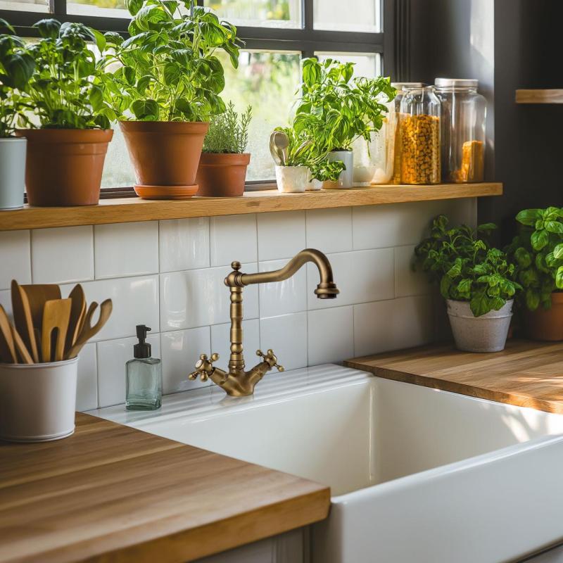 PB Robinet de bucătărie nostalgic  V1910 Bronz