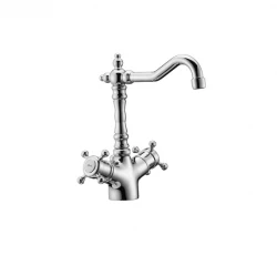 Robinetterie de lavabo thermostatique Huber Victorian en acier inoxydable VTT520102A.