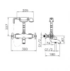 Huber Croisette Badmengkraan met thermostaat Chroom CST3301021