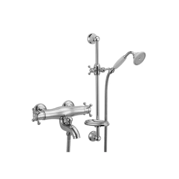 Robinet termostatic pentru cadă Huber Victorian cu set de duș, culoare aurie VTS270102G.