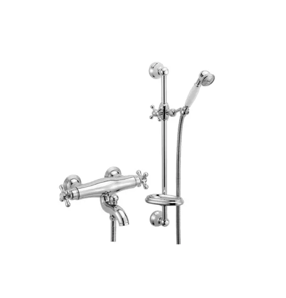 Huber Croisette Robinet de baignoire avec thermostat Chrome CSS2701021