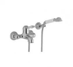 Huber Croisette Robinet de baignoire avec ensemble de douche à main Chrome CM00012021