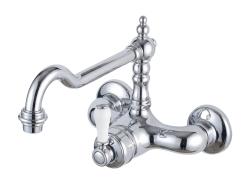 Robinet de bucătărie Nostalgic Hermitage R de perete Cromat 10.9021