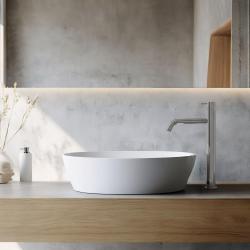 Waterevolution Flow robinet pentru chiuvetă cu gura de scurgere înaltă pentru lavoare, incluzând dop cu clic, crom T11501