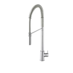 Waterevolution Flow Robinet de bucătărie semiprofesional cromat cu coloană și arc  T15701