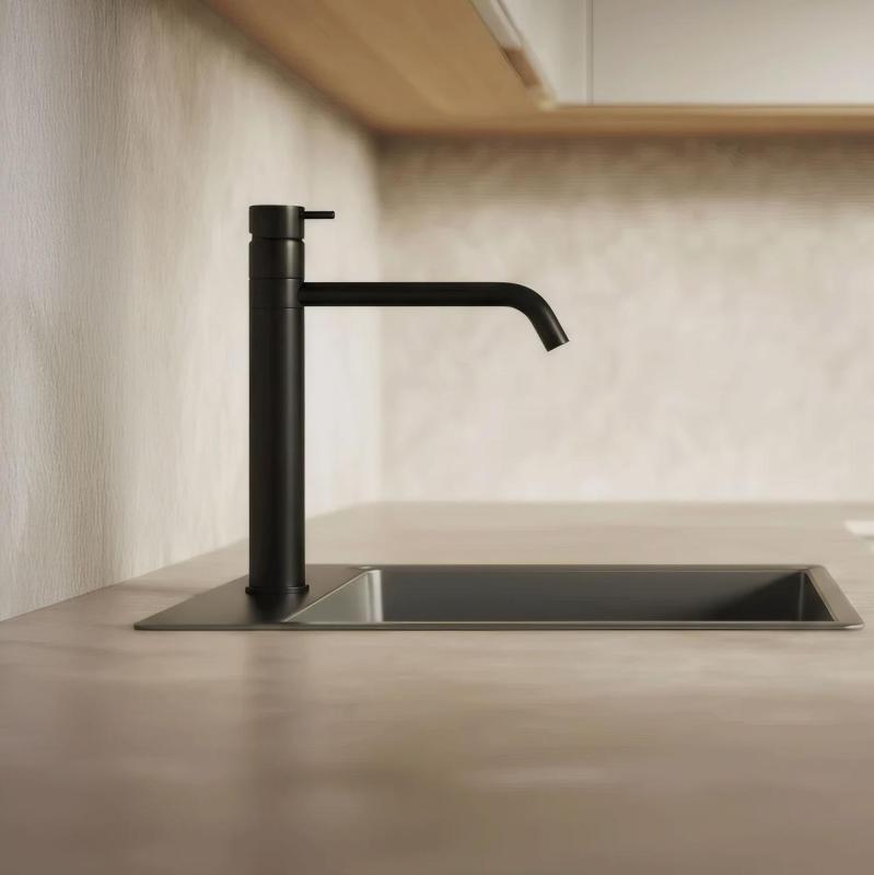 Waterevolution Flow Robinet de bucătărie negru mat T150PR