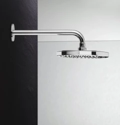 Dușul principal Waterevolution Flow cu diametrul de 200mm, cu conexiune la perete, cromat T164101.