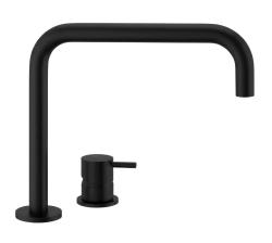 Robinetterie pour lavabo Waterevolution Flow 2 trous, noir mat T112HPR