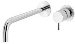 Waterevolution Flow baterie de chiuvetă încastrată cromat cu gura de scurgere de 21 cm T116B01-21