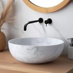 Robinetele de baie încorporate Waterevolution Flow, negru mat, cu gură de scurgere de 21 cm, model T116BPR-21.