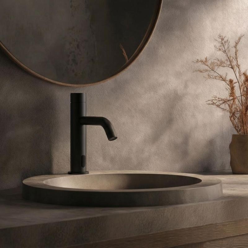 Robinetele de chiuvetă electronice Waterevolution Flow, infraroșu cu baterie, negru mat, T110EBPR