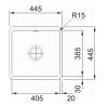 Franke spoelbak Fraceram Kubus KBK 110.40 Glacier onderbouw 1260335711