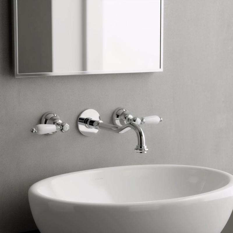 PB klassieke kraan inbouw muurkraan met witte hendels 25 cm uitloop Chroom 1208854382

Se traduce în română astfel:

Robinet clasic PB încorporat în perete cu mânere albe și gură de scurgere 