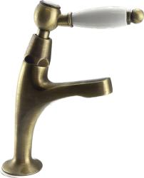 Robinetele clasice de la PB cu maner alb pentru apa rece, model mic, bronz 1208854902.