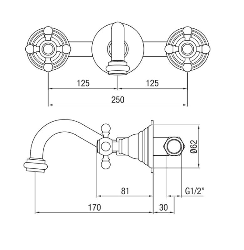 PB klassieke ingebouwde muurkraan met sterknoppen 16 cm uitloop RVS 1208855062

PB robinet mural încastrat clasic cu mânere stea, ieșire de 16 cm, inox 1208855062
