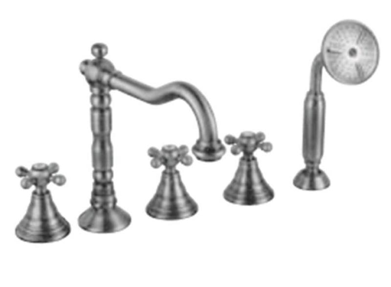 PB robinet clasic cu 5 găuri pentru marginea căzii, cu butoane puternice Crom 1208855772