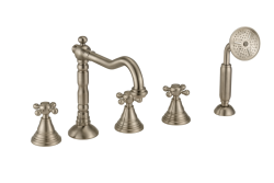 PB robinet clasic cu 5 orificii pentru marginea căzii, cu butoane puternice, din oțel inoxidabil 1208855792