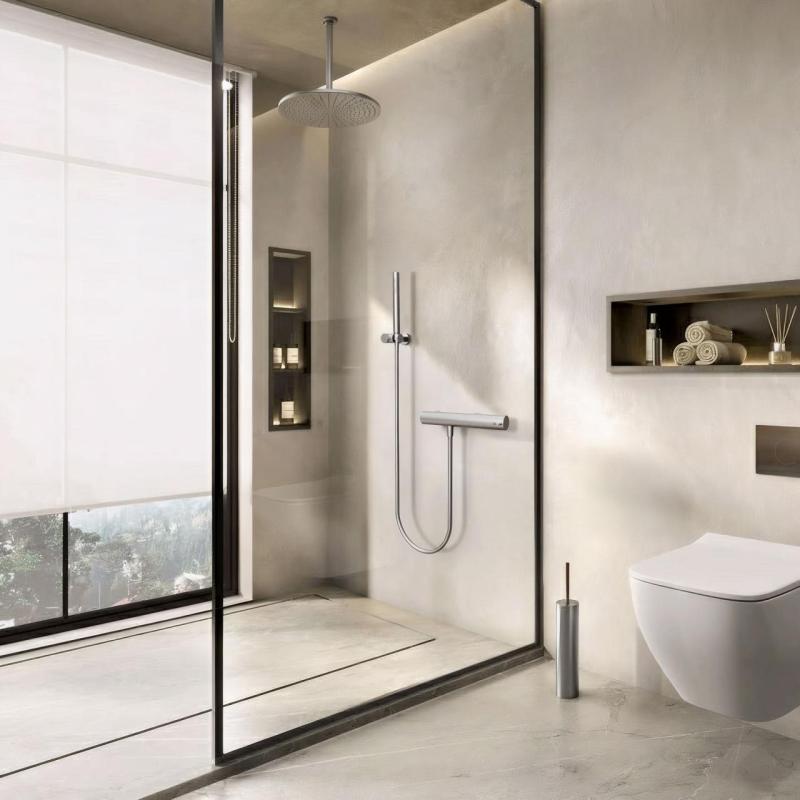 Waterevolution Flow termostat de duș cu set de duș din oțel inoxidabil T140TIE