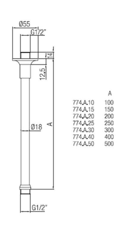 Dușul clasic cu braț de tavan PB, bronz, 30cm, 1208898952.