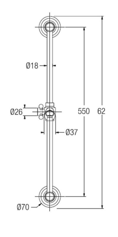 Set de duș cu bara de duș PB clasică, cu duș manual și furtun de duș cromat 1208899092.