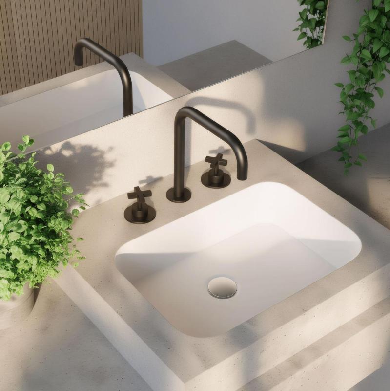 Robinetul de baie Waterevolution Cruz cu 3 găuri, finisaj negru mat, 1208916602.