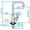 Caressi Basic Line RVS eenhendel keukenmengkraan CABL001I 1208920576