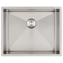 Chiuvetă de inox CAPP50R6R0 Caressi, dimensiuni B50xL40xD18.5cm, montaj suprapus, submontat sau încastrat plan, 1208920587.