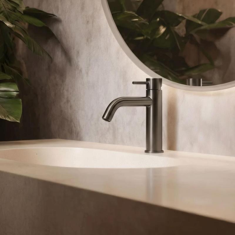 Robinetterie Waterevolution Flow, finition PVD gun metal T1101AGME