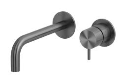 Waterevolution Flow Under-mount Sink Faucet, PVD Gunmetal Finish, 15 cm Spout, T116BGME-15