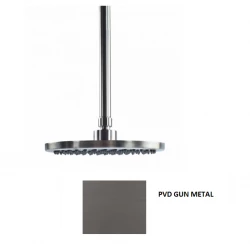 Duș de tavan Waterevolution Flow cu duș fix de 250 mm, culoare Gun Metal T1642GME.