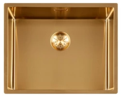 Lorreine 50SP-Gold Luxe chiuvetă inox PVD aurie 50x40 montaj sub blat, suprapus sau integrat 1208952368