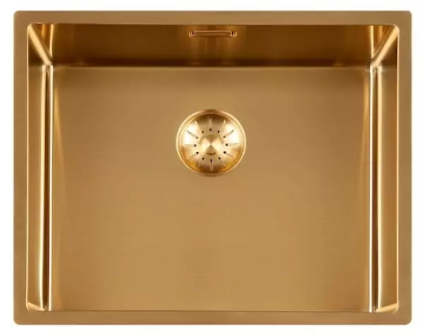 Lorreine 50SP-Gold Luxe chiuvetă inox PVD aurie 50x40 montaj sub blat, suprapus sau integrat 1208952368