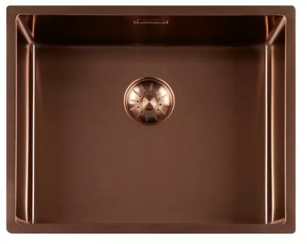 Lorreine 50SP-Copper Luxe Chiuvetă din oțel inoxidabil de culoare cupru PVD Copper 50x40 montaj sub blat, suprapus și integrat 1208952369