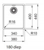 Franke Maris MRX 210.34 rvs spoelbak vlakbouw 127.0568.038