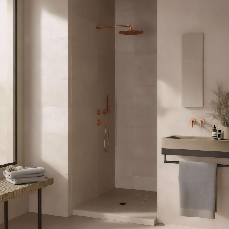 Waterevolution Flow termostat de duș încastrat cu 1 robinet de comutare din cupru