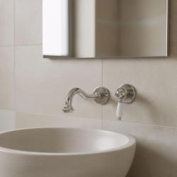 PB nostalgică montată pe blat, baterie de lavoar Vintage, cu ieșire de 21 cm, cromată.