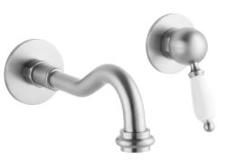 Baterie de baie încastrată Vintag cu pipă de 21 cm din oțel inoxidabil