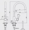 RN Inox rvs hoge keukenkraan uittrekbare draaibare uitloop volledig geborsteld RVS 1208953357