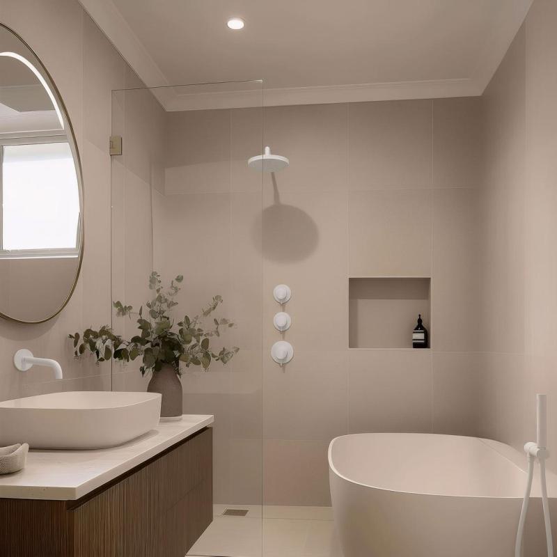 Waterevolution Flux termostat de duș incorporat cu 2 robinete de oprire, alb mat, 1208953386