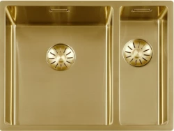 Lorreine 3415SP-Gold Luxe 1,5 chiuveta cu două cuve din oțel inoxidabil placată cu aur PVD Gold 3415cm 1208953417