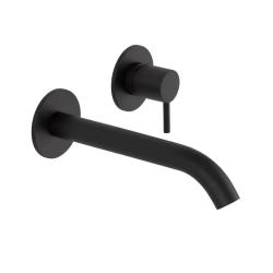 Robineta de amestec pentru chiuvetă incorporată SB Round, negru mat - 102mm.