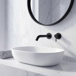 Robineta de amestec pentru chiuvetă incorporată SB Round, negru mat - 102mm.