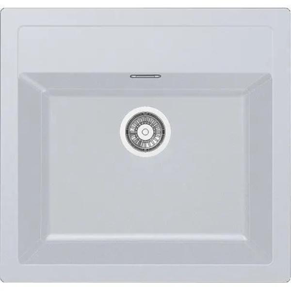 Franke Sirius 2 S2D 610.50 chiuvetă albă din plastic 56x53cm montaj la suprafață cu orificiu pentru robinet 114.0568.052