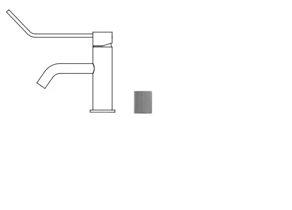 Robinetul de chiuvetă Waterevolution Flow, inclusiv dopul de scurgere click, din oțel inoxidabil T111IE.