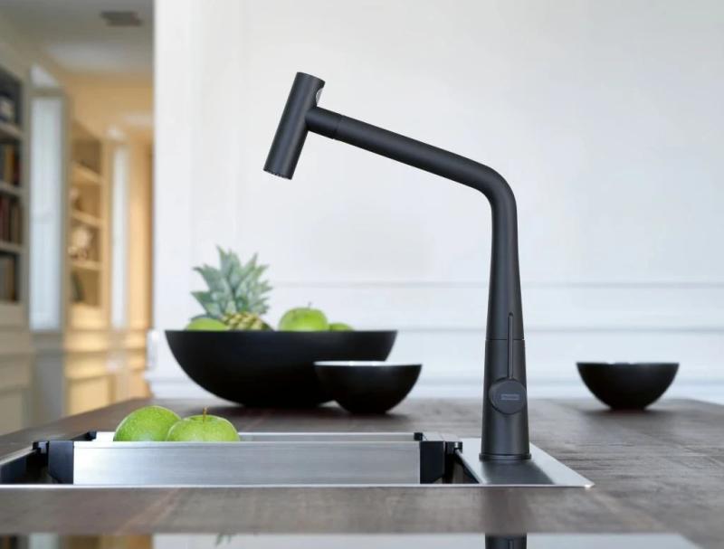 Franke Icon Robinet de bucătărie negru mat cu duză pivotantă 115.0625.190