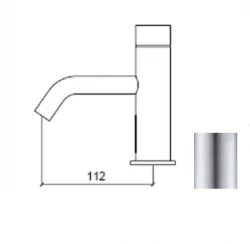 Robinetele pentru chiuvetă Waterevolution Flow, cu senzor infraroșu și alimentare pe baterii, din oțel inoxidabil T110EIE