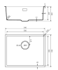 Lorreine 50BQ-FU zwarte Quartz spoelbak 50x40cm onderbouw vlakbouw zwart met zwarte korfplug 1208954002