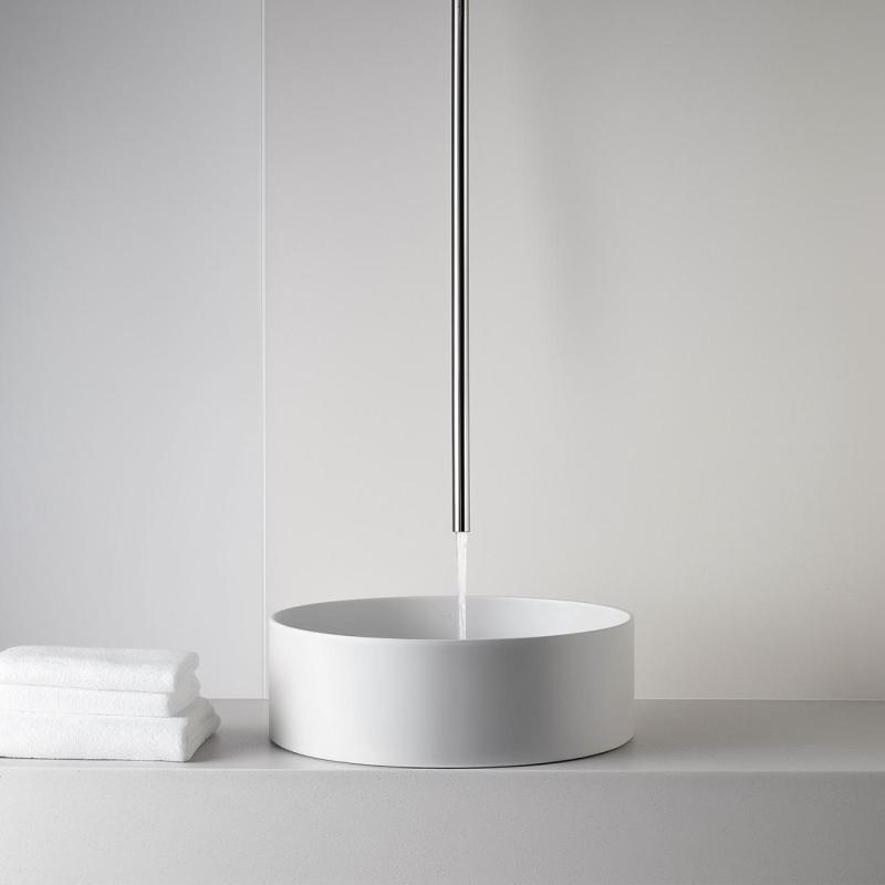 Ceasul de apă Waterevolution Flow cu ieșire încastrată pentru chiuvetă de tavan, complet din oțel inoxidabil, T1678IE.