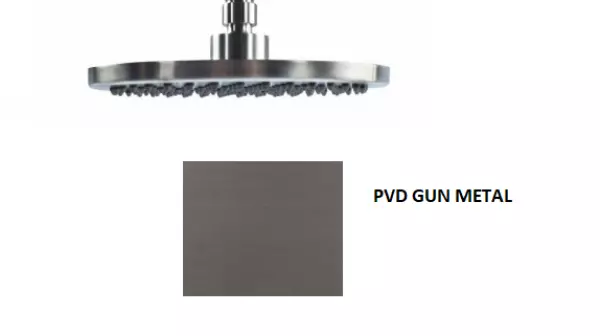 Duşul principal Waterevolution Flow de 250mm, finisaj PVD Gun Metal T164325GME