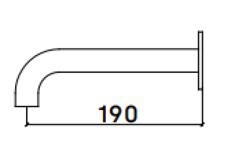 Evolutia apei Deversare robinet cada din alamă periată T167119LE lungime deversare 19cm
